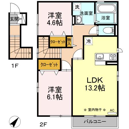 グレイス　C棟（201） 間取り図画像
