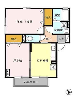 セジュール芹沢（201） 間取り図画像