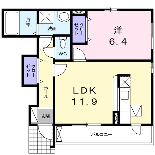 クリーンアース（101） 間取り図画像