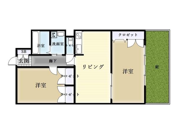 英ハイツ（102） 間取り図画像