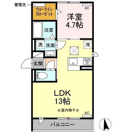 GRAND D-room御器所（101） 間取り図画像