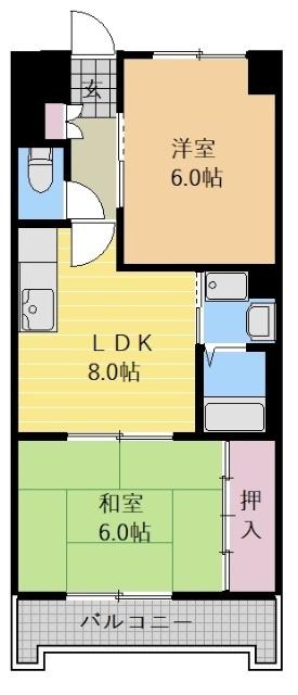 シャンボール朝日（8C） 間取り図画像