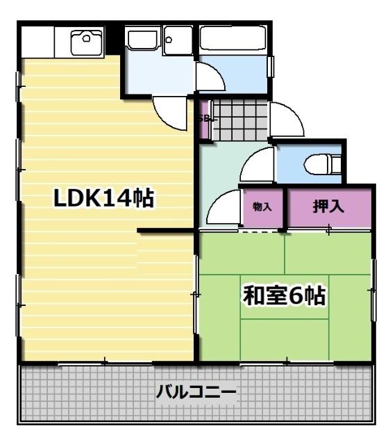 コーポ宮鍵（403） 間取り図画像