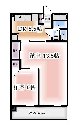 京源ハイツ（3B） 間取り図画像