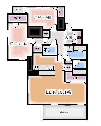 プレサンスロジェ丸の内テラス（1501） 間取り図画像