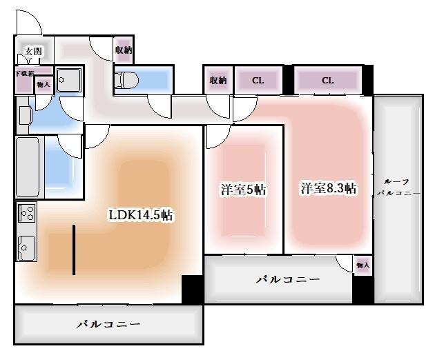 ラア・ケア覚王山（902） 間取り図画像