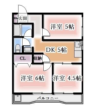 クリーンビル（4A） 間取り図画像