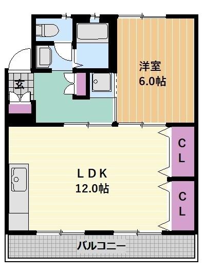 高見パピルス（301） 間取り図画像