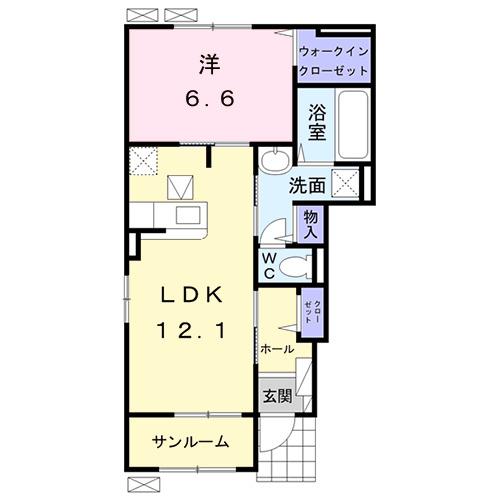 グラン　アムール　Ｂ（101） 間取り図画像