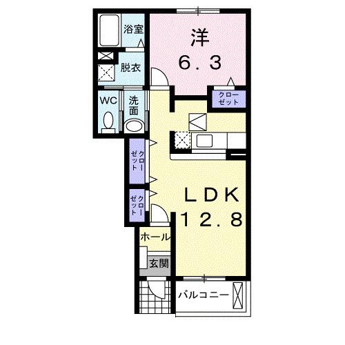 エストレーブ里　Ⅱ（102） 間取り図画像