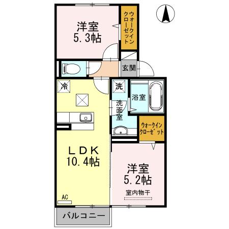 イオス　B棟（102） 間取り図画像