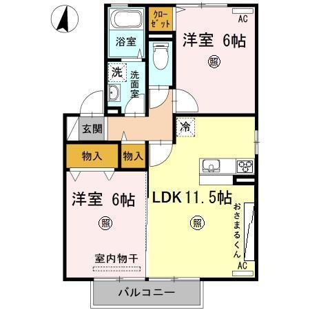 リラハイム（201） 間取り図画像