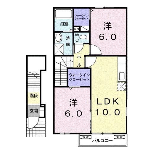 グリーンパークＣ（204） 間取り図画像