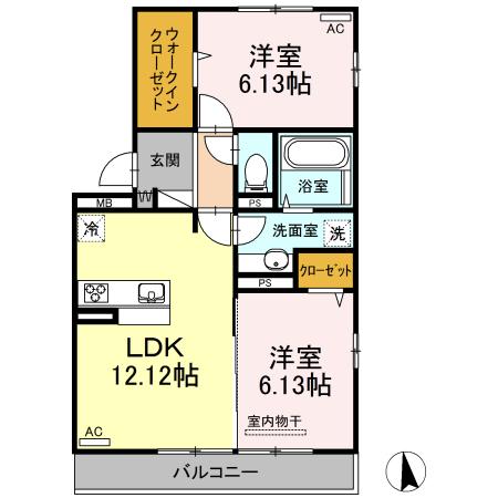 コンソラトゥール別保（201） 間取り図画像
