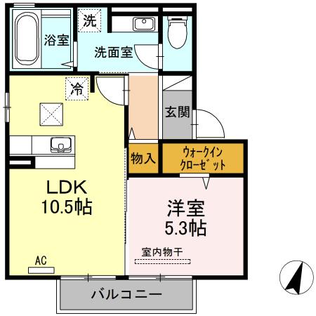アルバート皆春（103） 間取り図画像