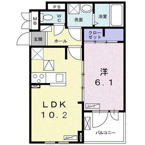 セレーノ　須賀（103） 間取り図画像