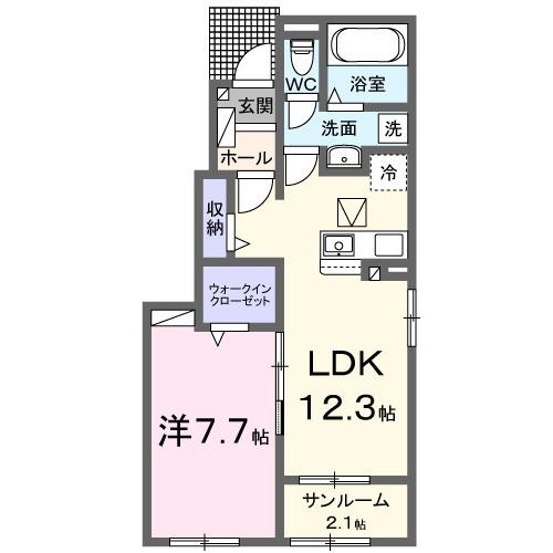 セレーノ　三川（101） 間取り図画像