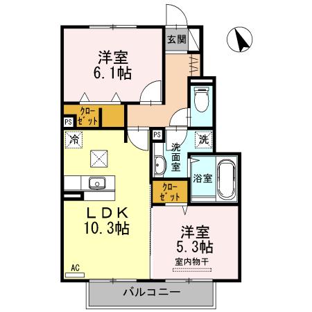 レジデンス竹下（102） 間取り図画像