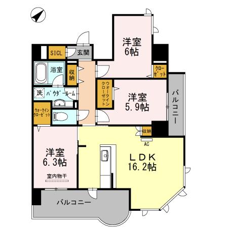 アルカーサル大道（601） 間取り図画像