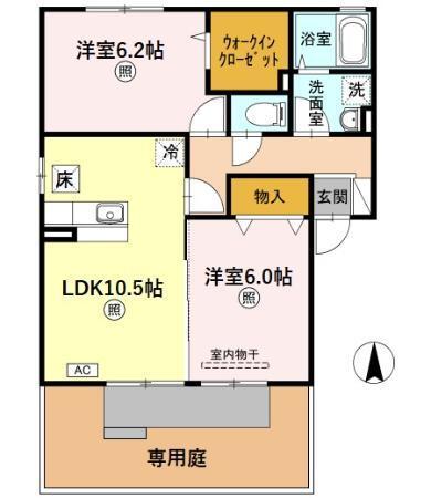 ＣＡＳＡ明治北　Ｂ（101） 間取り図画像