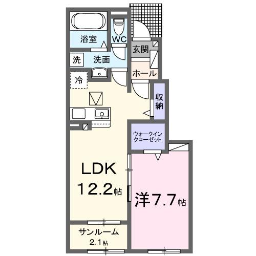 リバーサイド　百笑　Ⅲ（104） 間取り図画像