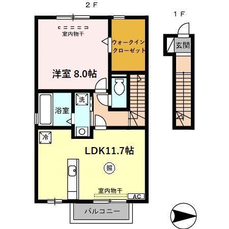 グリーンパーク古国府（205） 間取り図画像