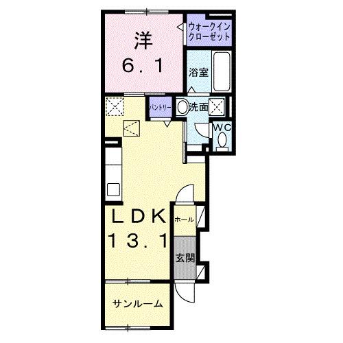 サン　ハイム（102） 間取り図画像