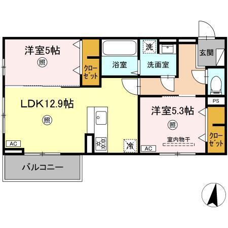 PREMILIFE日岡（303） 間取り図画像
