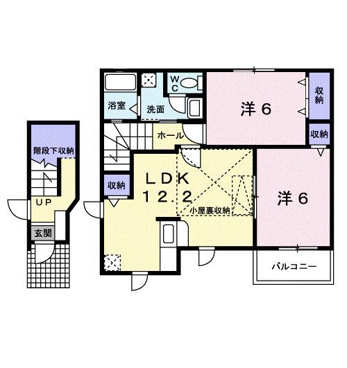 ビップハイツ　Ｍ−Ⅱ（201） 間取り図画像