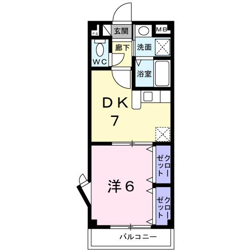 ポポラ−レＫ（206） 間取り図画像