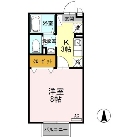 コーポラス羽屋A（106） 間取り図画像