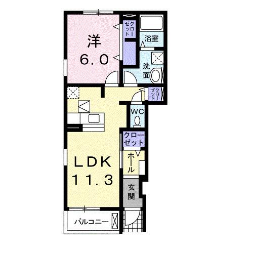 シンフォニーⅠ（101） 間取り図画像