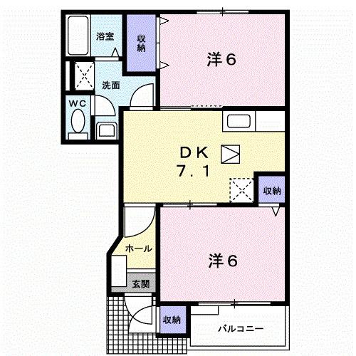 ＥＤＥＬＨＥＩＧＨＴＳ　３号館（101） 間取り図画像