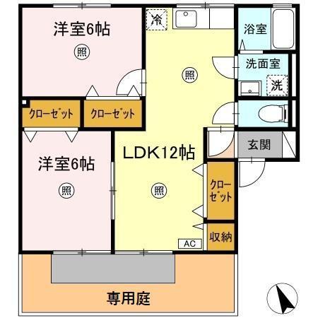 グレイス高田　Ａ棟（103） 間取り図画像