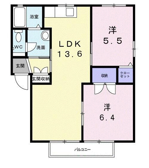 カーサコシネルＡ（202） 間取り図画像