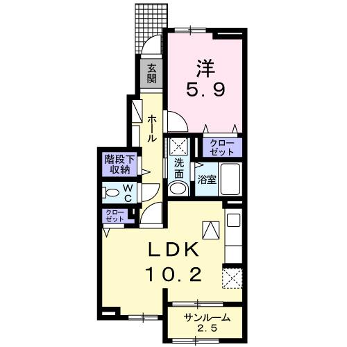 アンジュ花の木（103） 間取り図画像