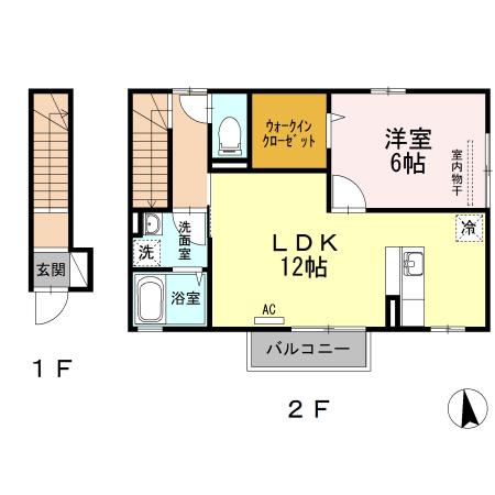 セジュール花みずき（202） 間取り図画像