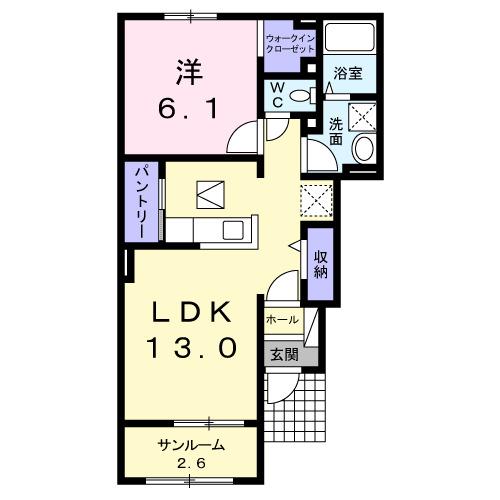 リバーサイドそれいゆⅠ（104） 間取り図画像
