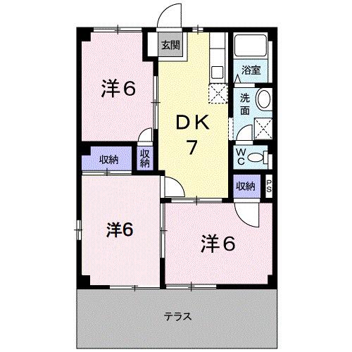 コンフォートヴィラＳ３（103） 間取り図画像