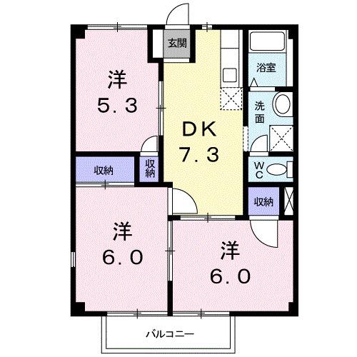 コンフォートヴィラ　Ｓ２（202） 間取り図画像