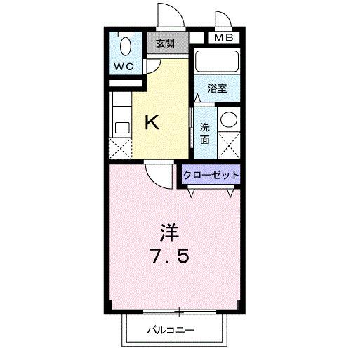 エスポアール　Ⅰ（204） 間取り図画像