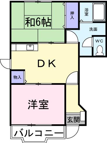 エスポワール寒田Ｃ（101） 間取り図画像