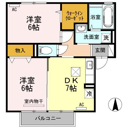 セジュール王ノ瀬（103） 間取り図画像