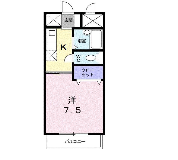 ＢＬＵＥ　ＳＫＹ　鴻川（107） 間取り図画像