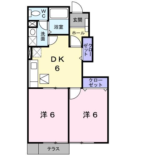 トゥモロー．Ａ（103） 間取り図画像