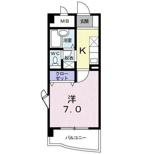 Ｃｉｔｙ　Ｌｉｆｅ　ＫＡＫＵ（215） 間取り図画像
