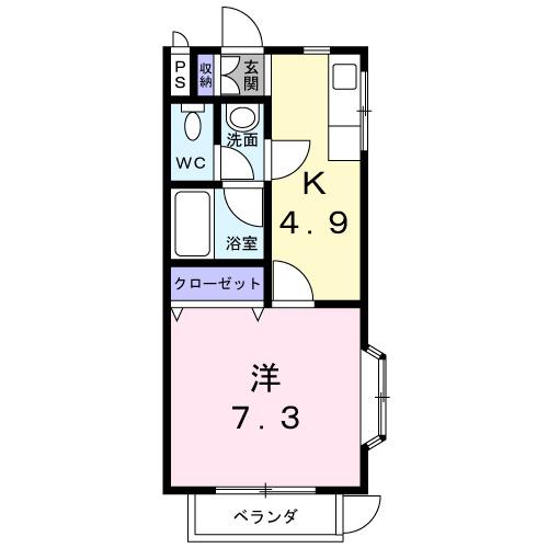 ソレアード小池原（201） 間取り図画像