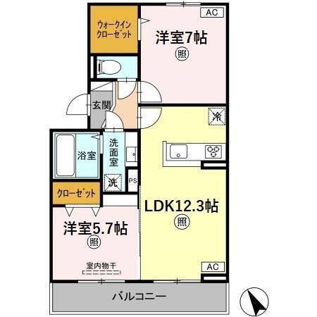 Proud　Ⅱ棟（205） 間取り図画像