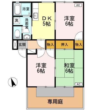 ラ・フルール（101） 間取り図画像