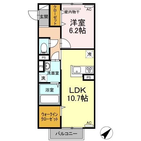 リオン上野丘（201） 間取り図画像